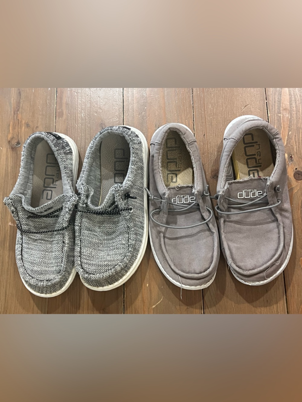 Boys Hey Dudes Size Youth 3/4 Lot Bundle